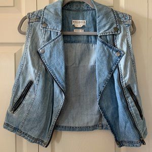 Bullhead Denim Vest with Silver Accents